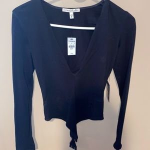 NWT Express Black V-cut Thong bodysuit